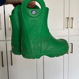 Crocs toddler 6 Green Rain Boots